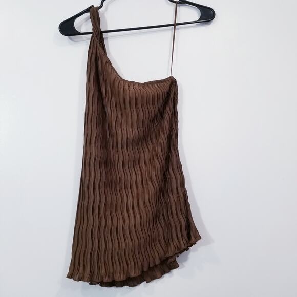 VICI Drift Away Textured One Shoulder Top and Pants Outfit Set Co-Ord Sets - Picture 3 of 14